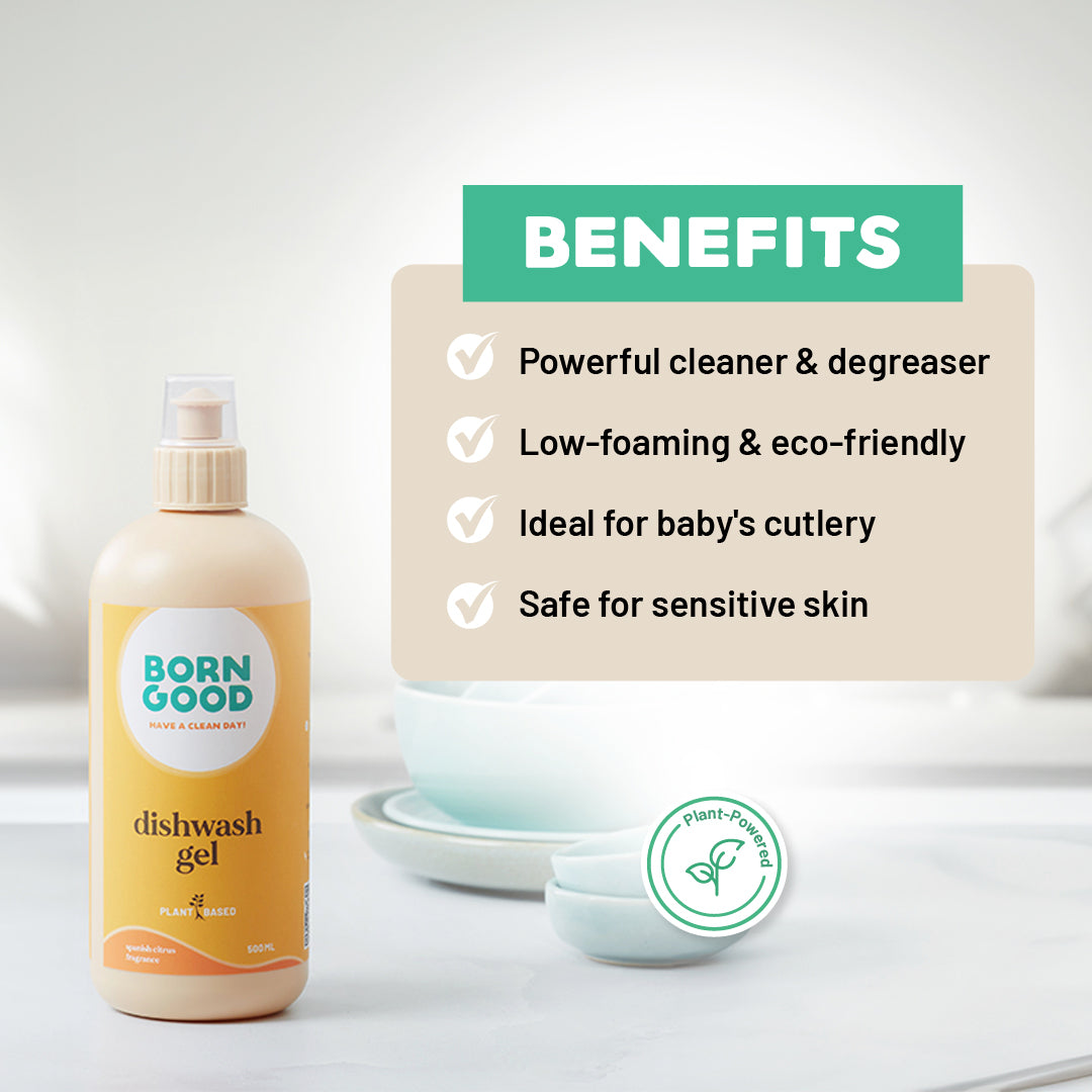 Born Good Natural Dishwash Gel - Spanish Citrus Fragrance