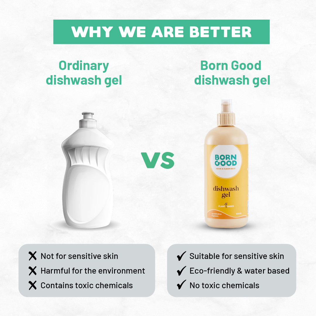 Born Good Natural Dishwash Gel - Spanish Citrus Fragrance