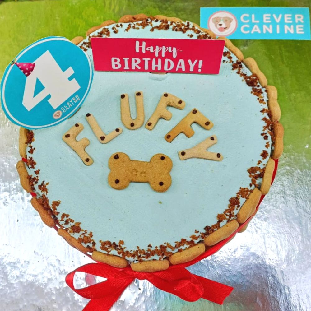 Clever Canine Customised Barkday Cake for Dogs Round Shape - Medium