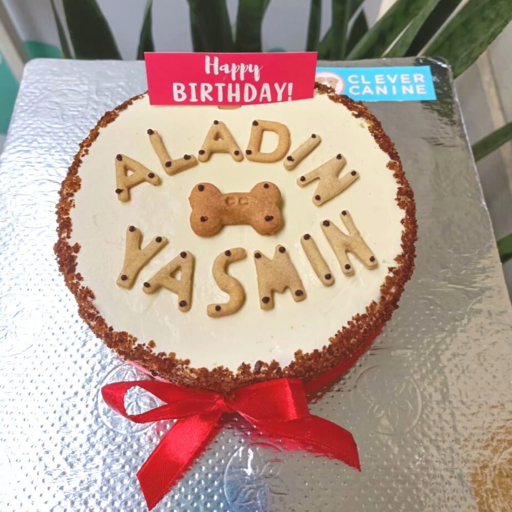 Clever Canine Customised Barkday Cake for Dogs Round Shape 500g