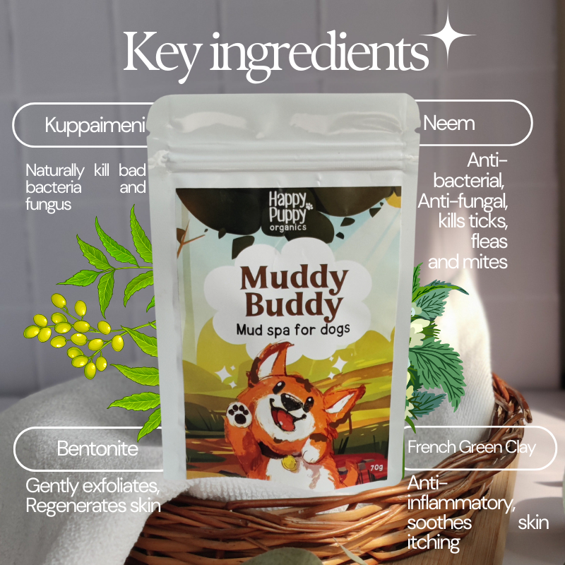 Happy Puppy Organics Muddy Buddy Natural Mud Spa for Dogs