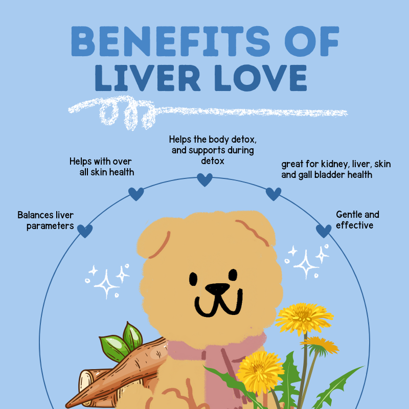 Happy Puppy Organics Liver Love Herbal liver support supplement for Dogs - 60g