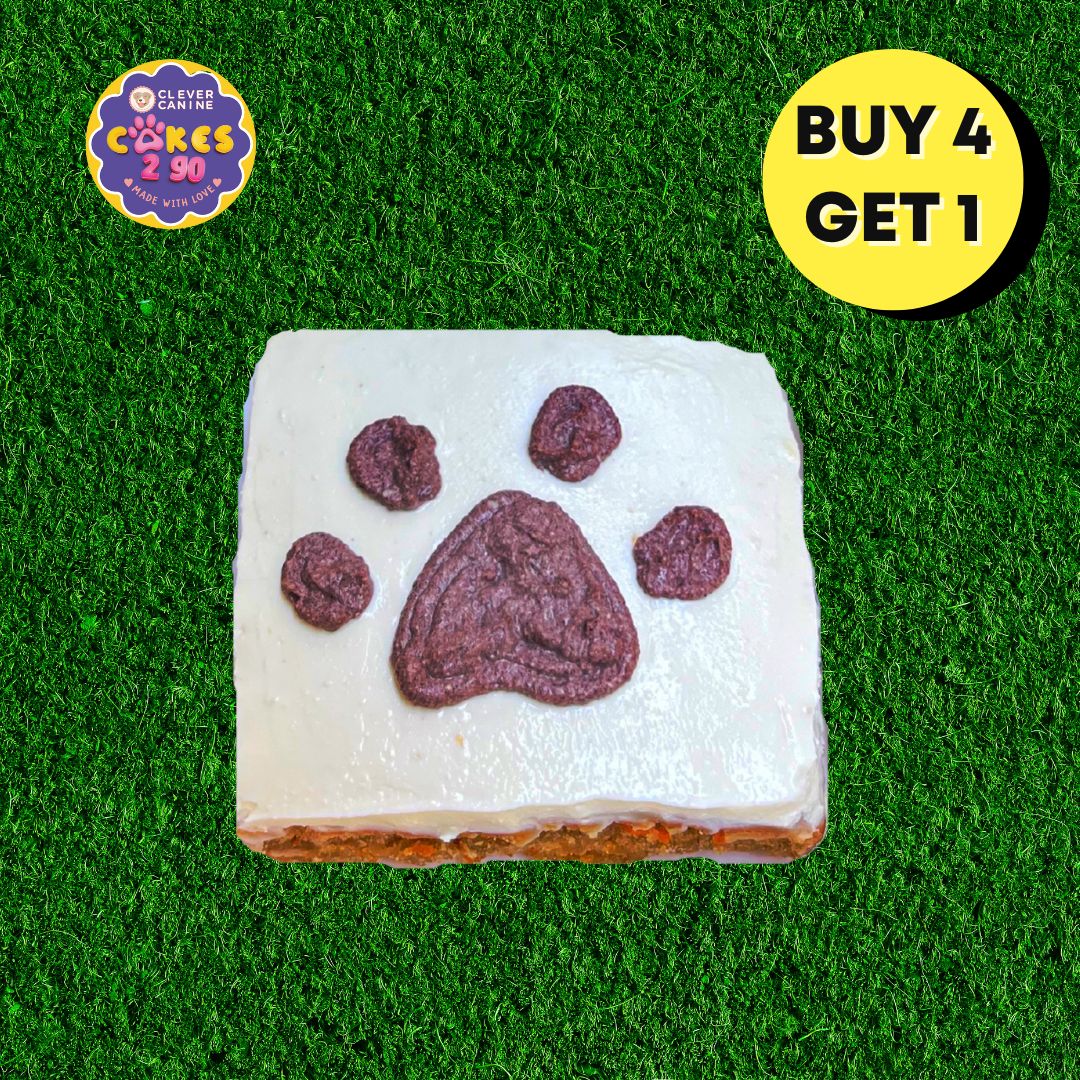 Clever Canine Cakes2Go Peanut butter 'n' Carrot Cake Slice for Dogs and Cats - Pack of 2