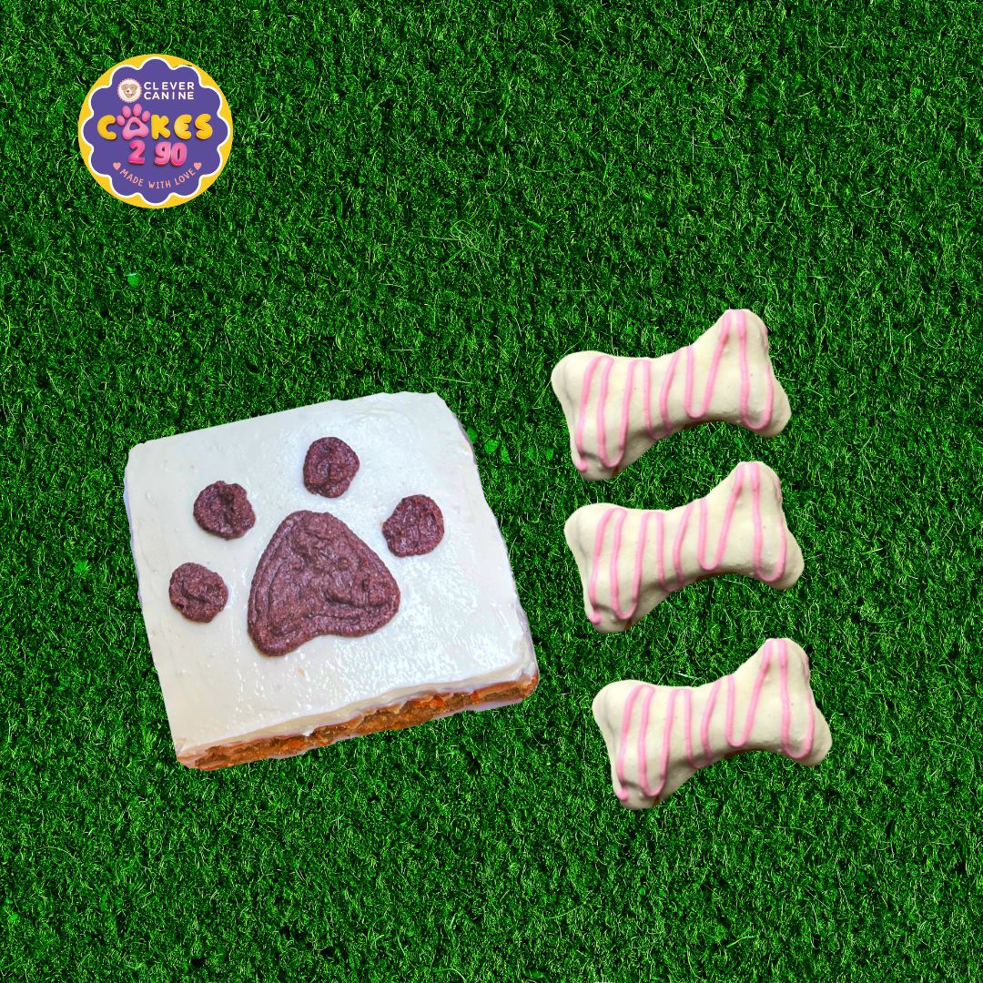 Clever Canine Cakes2Go Small Bites Combo for Dogs and Cats - Set of 4 Pastries