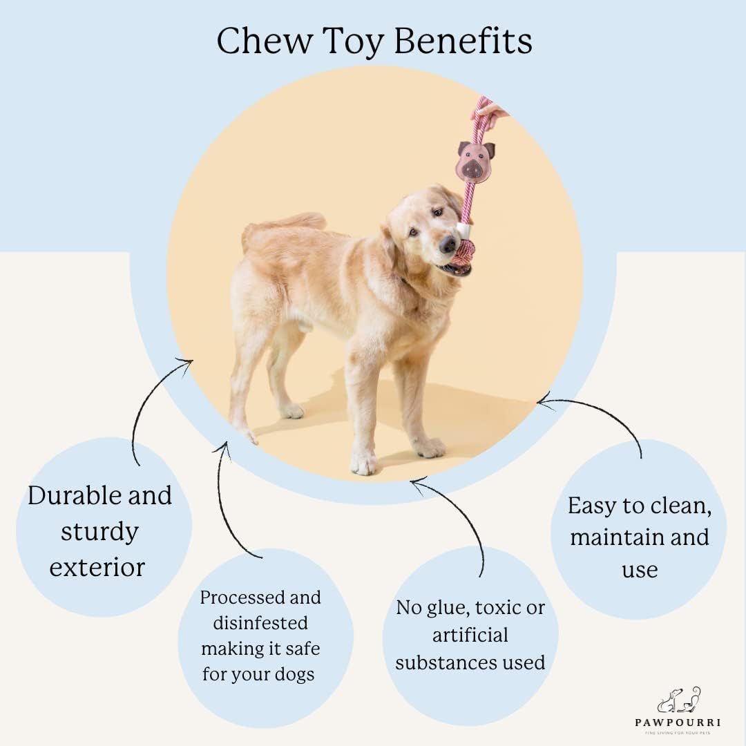 Pawourri Suede Leather Dog Chew Toy for Dogs