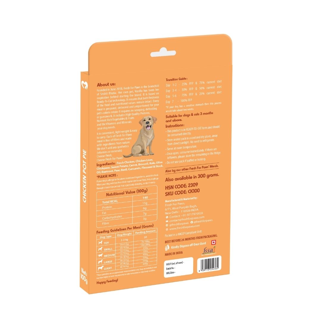 Fresh For Paws Wet Food for Dogs - Chicken Pot Pie