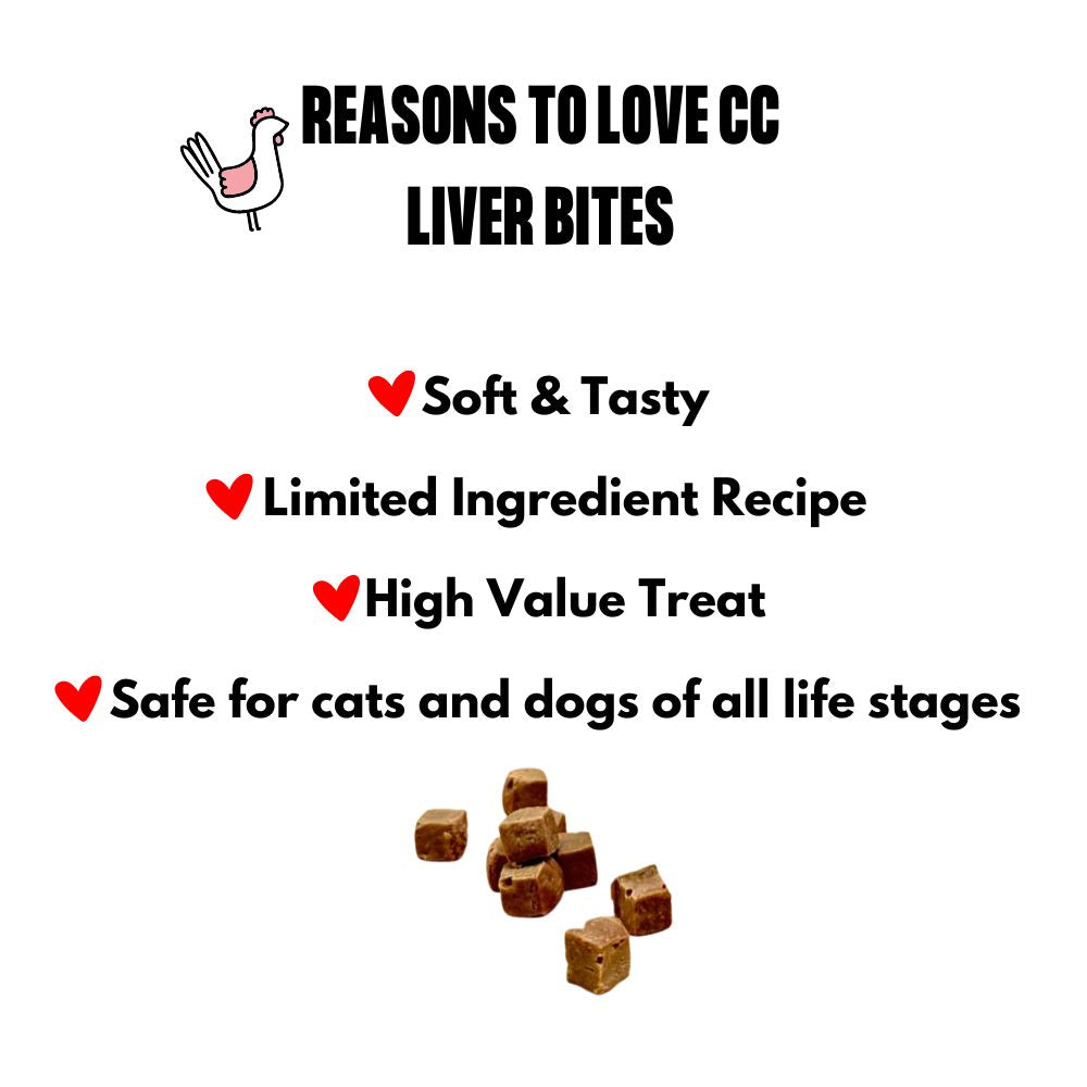 Clever Canine Liver Bites for Dogs and Cats - Meal Topper & Training Treats - 70g
