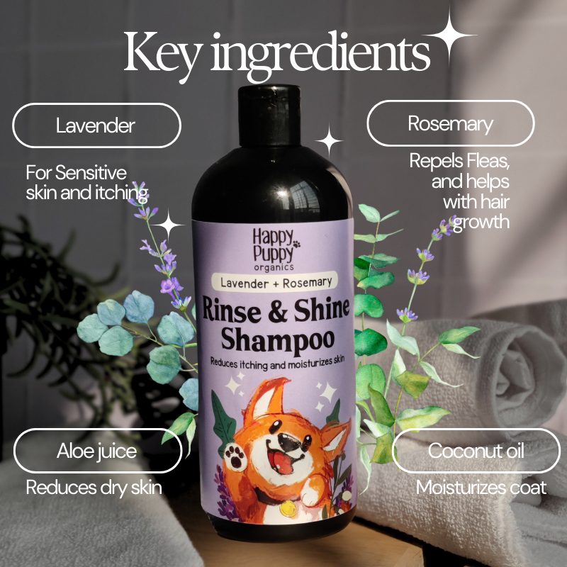 Happy Puppy Organics Rinse n Shine Shampoo for Dogs