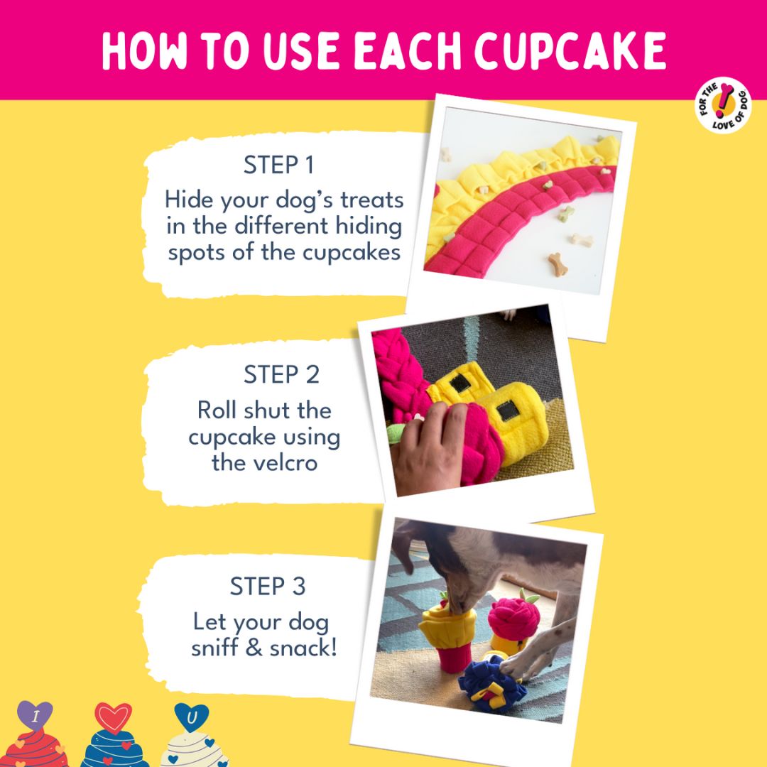 For The Love Of Dog Enrichment Toy for Dogs Snuffle Pupcake