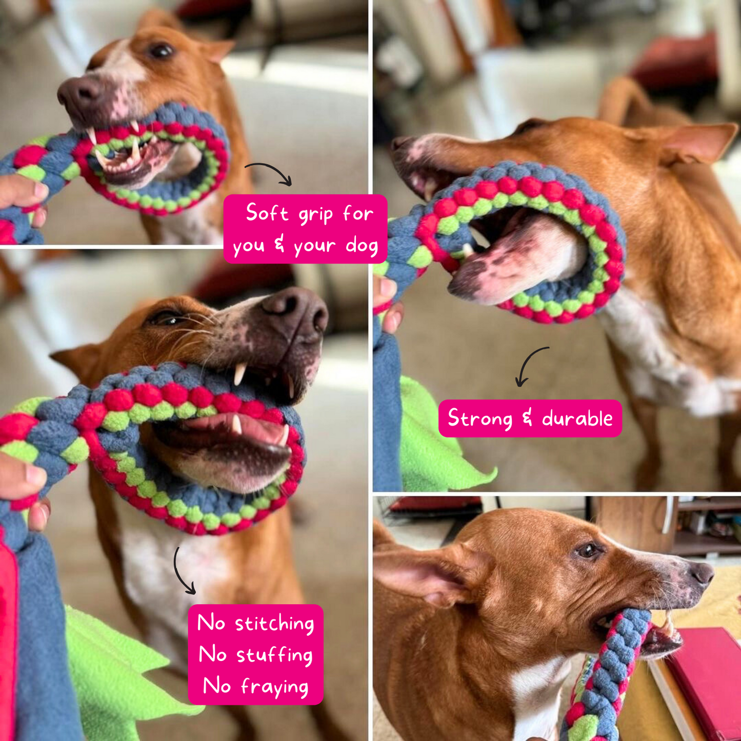 For The Love Of Dog Tug Toy for Dogs Tug O'Loop