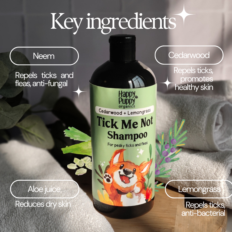 Happy Puppy Organics Tick Me Not Shampoo for Dogs