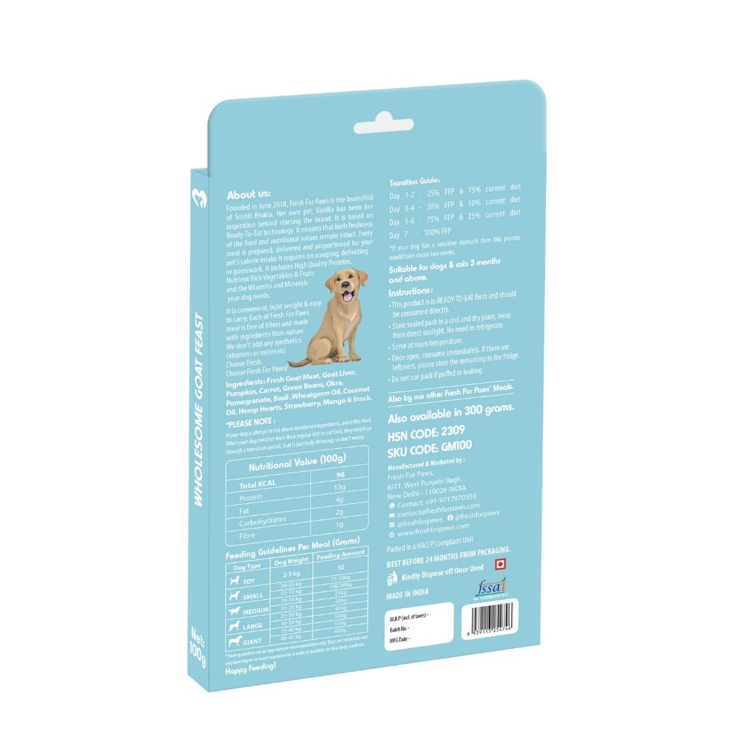 Fresh For Paws Wet Food for Dogs - Wholesome Goat Feast