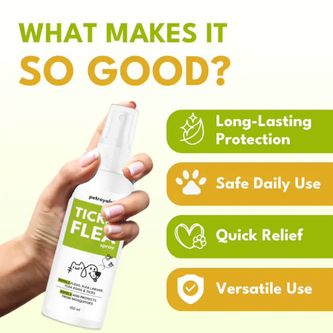 Petroyale Tick & Flea Spray for Dogs and Cats - 100ml