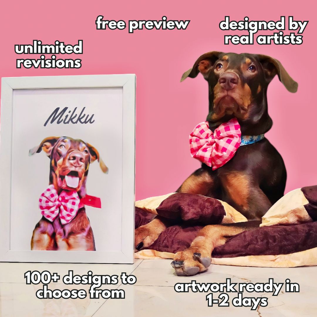 FurTribe Customisable Hand Illustrated Digital Framed Art