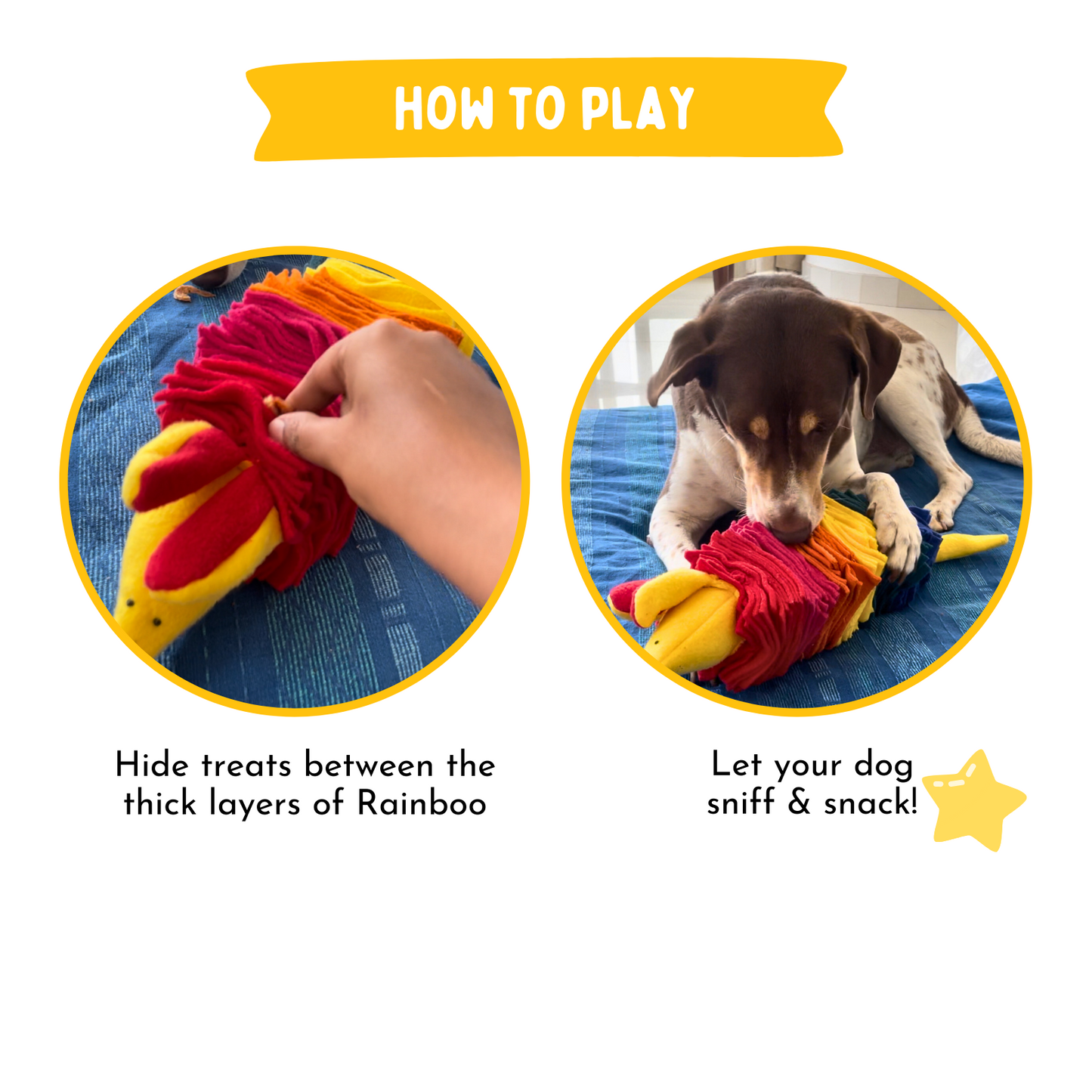For The Love Of Dog Challenging Enrichment Toy for Dogs Rainboo Snuffle