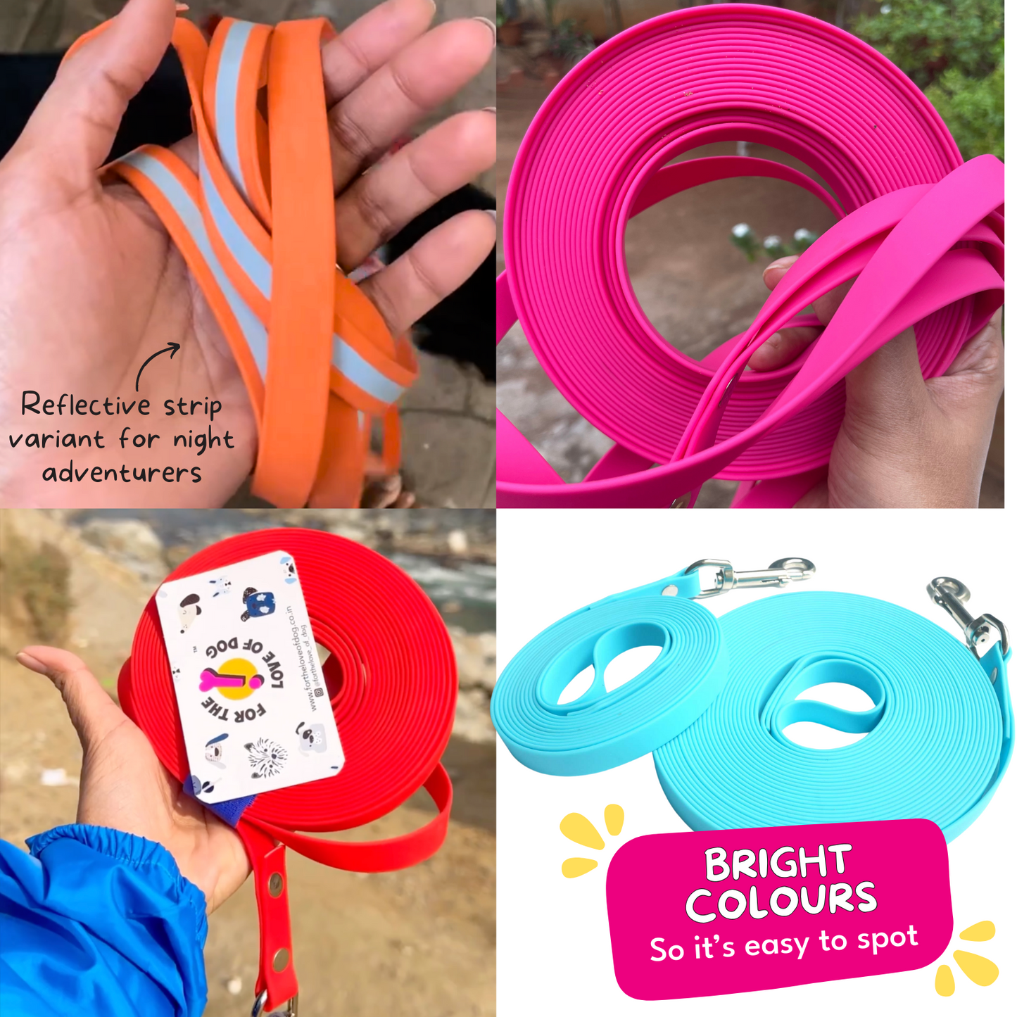 For The Love Of Dog Long Line Leashes for Dogs