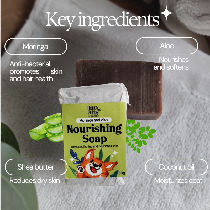 Happy Puppy Organics Moringa and Aloe Soap for Dogs