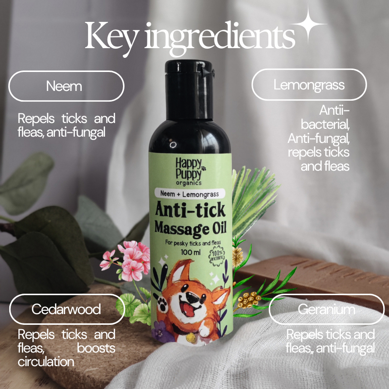 Happy Puppy Organics Anti-Tick Spa Oil for Dogs - 100ml