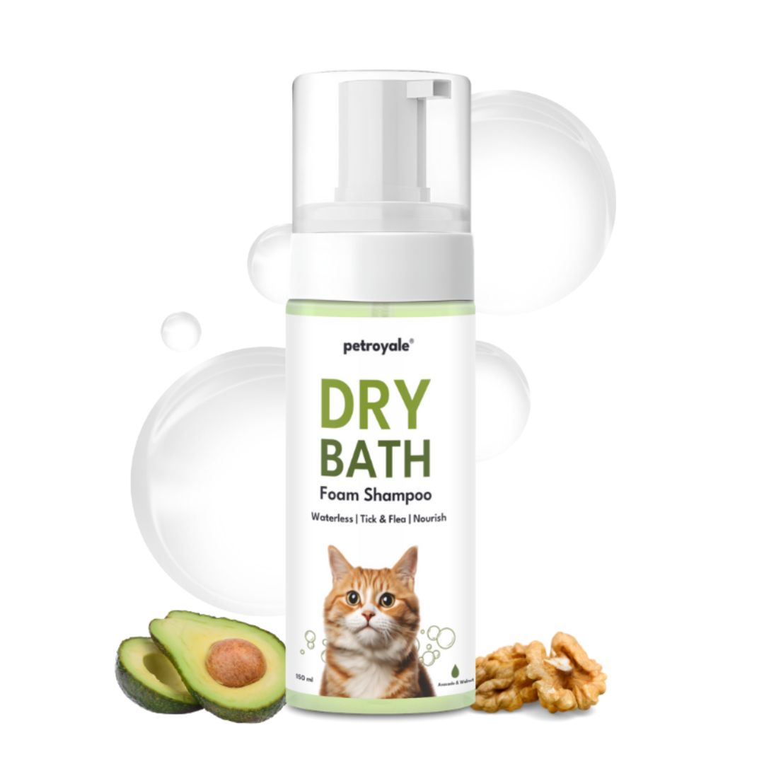 Petroyale Dry Bath Foam Shampoo for Cats