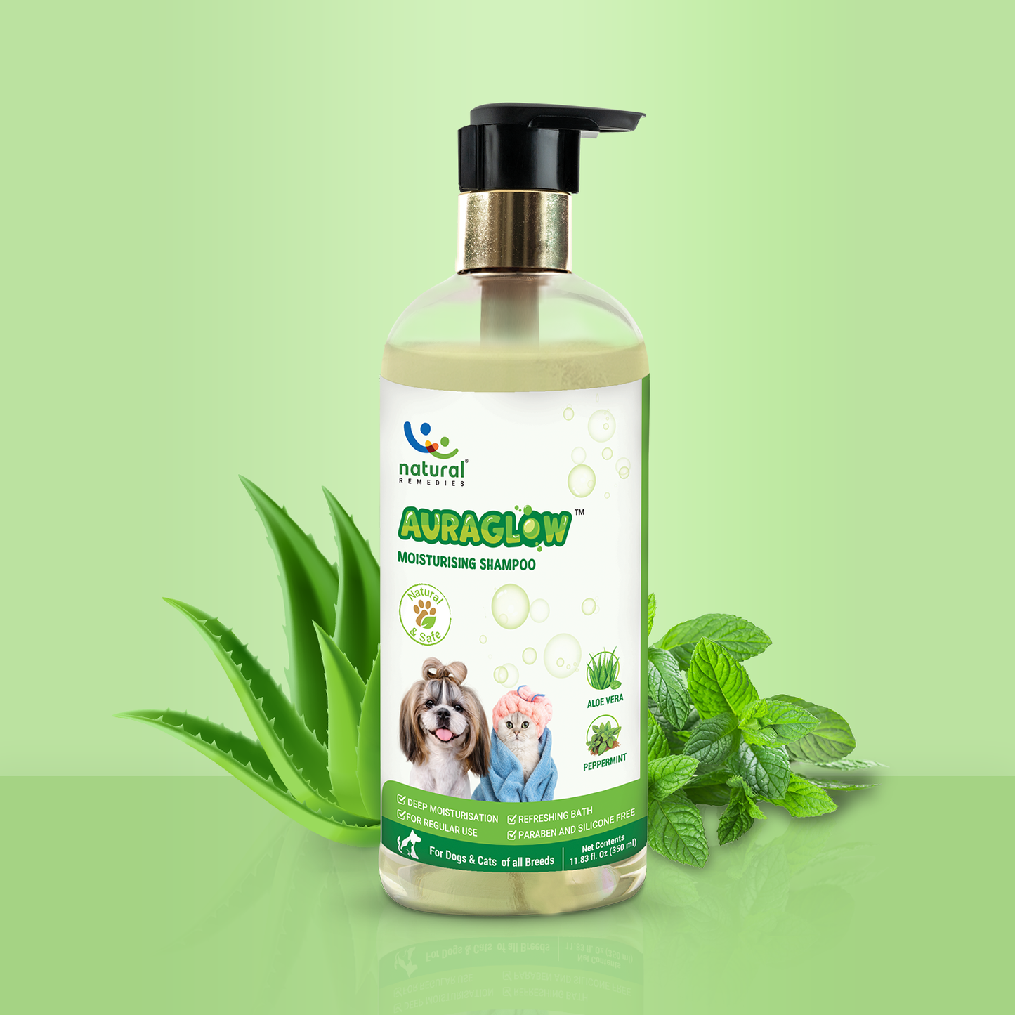 Pet Natural Remedies Auraglow Moisturizing Shampoo For Dogs and Cats