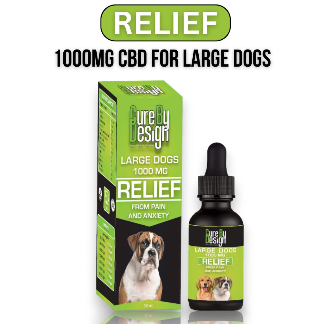 Cure By Design Relief CBD for Large Dogs - 1000mg