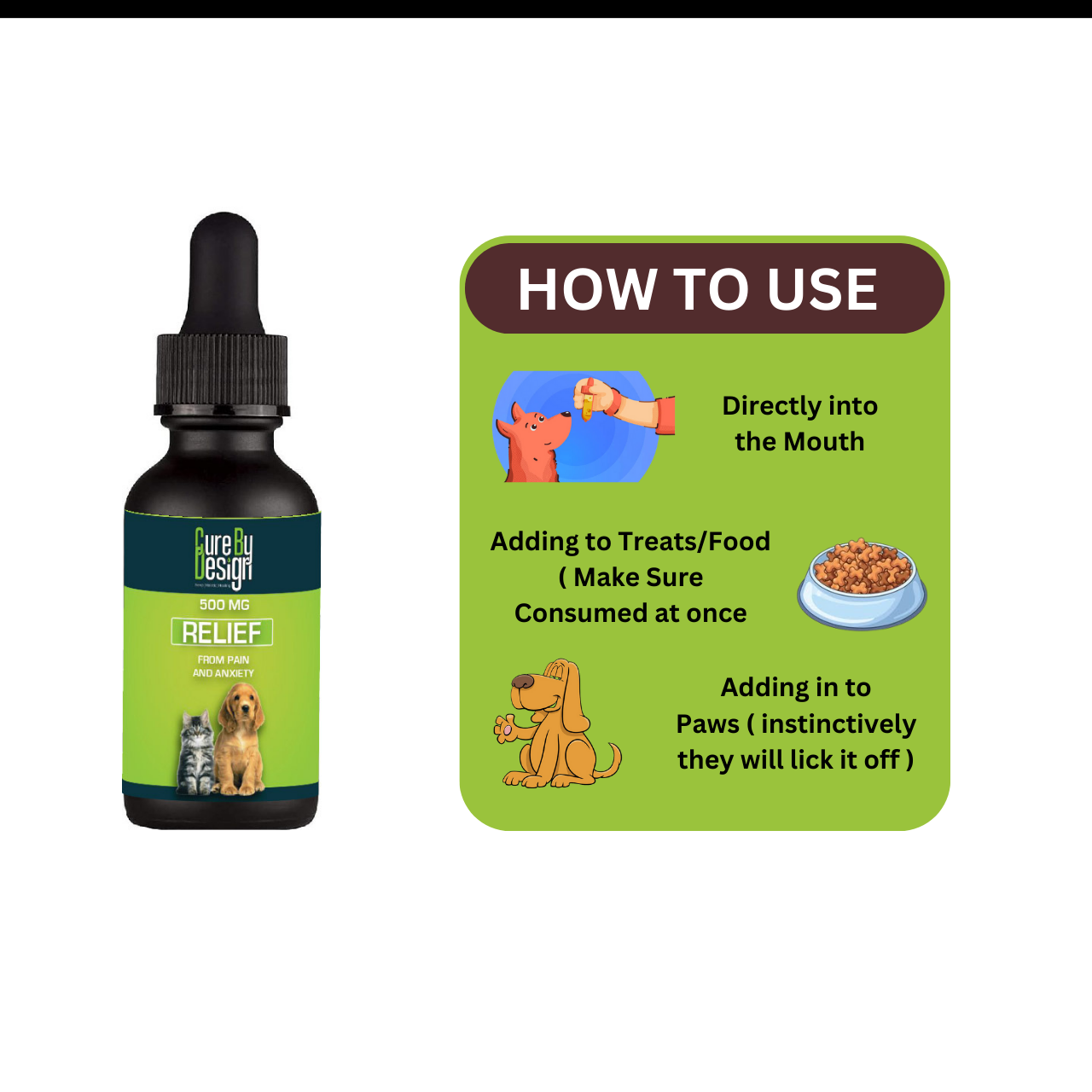 Cure By Design Hemp Seed Oil for Dogs and Cats
