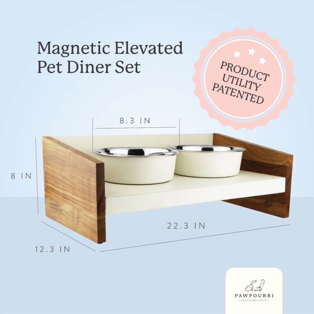 Pawpourri Magnetic Elevated Pet Diner