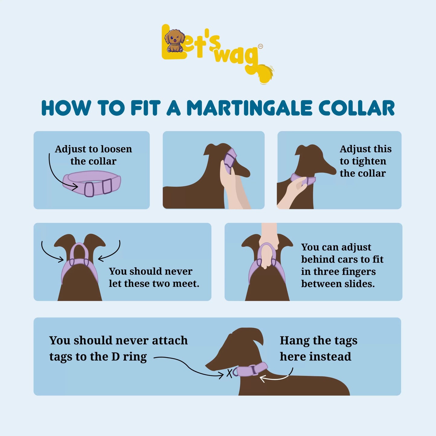 Let’s Wag Martingale Collar for Dogs
