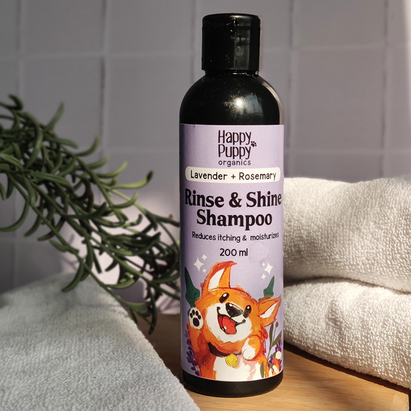 Happy Puppy Organics Rinse n Shine Shampoo for Dogs