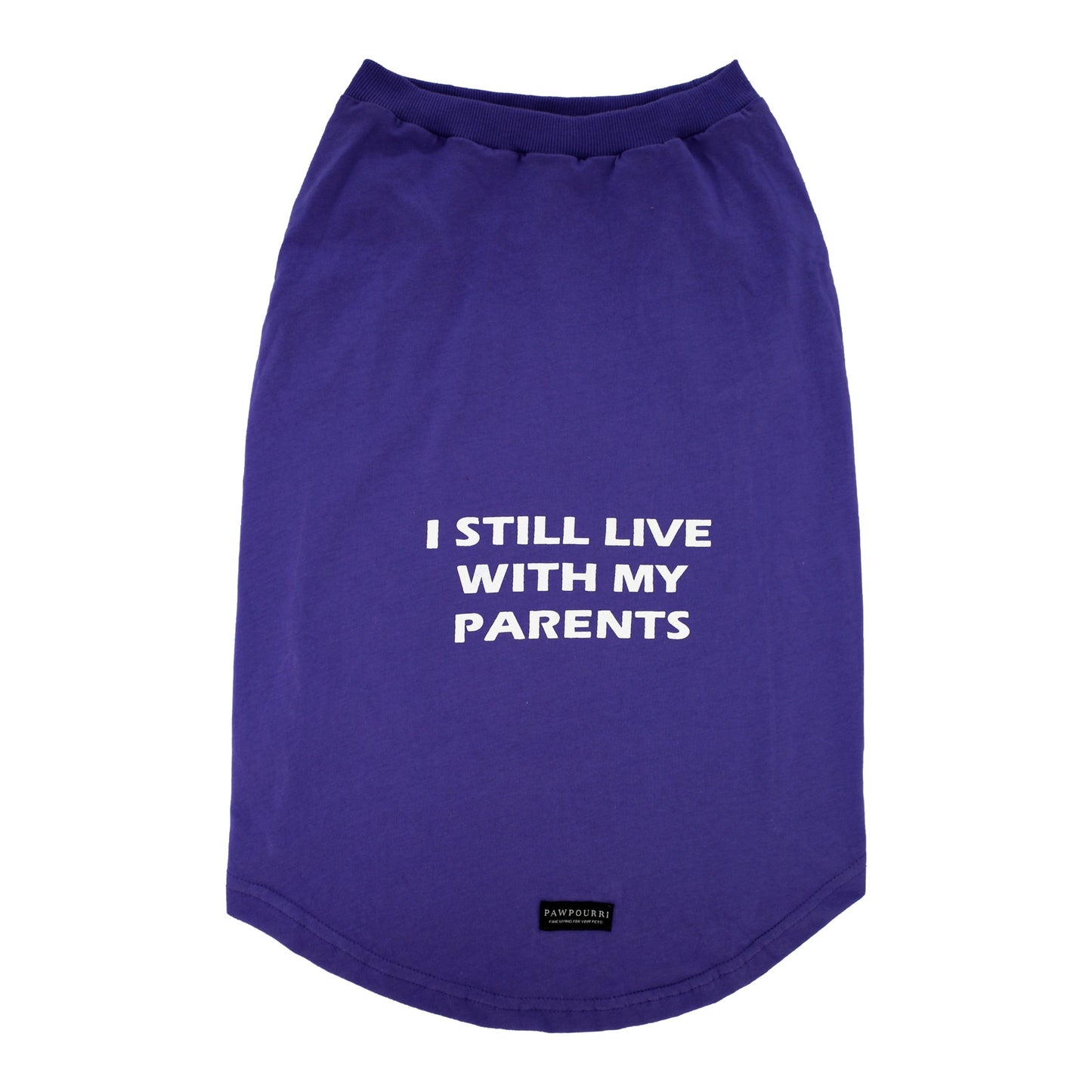 Pawpourri Living with My Parents T-Shirt for Dogs - Purple