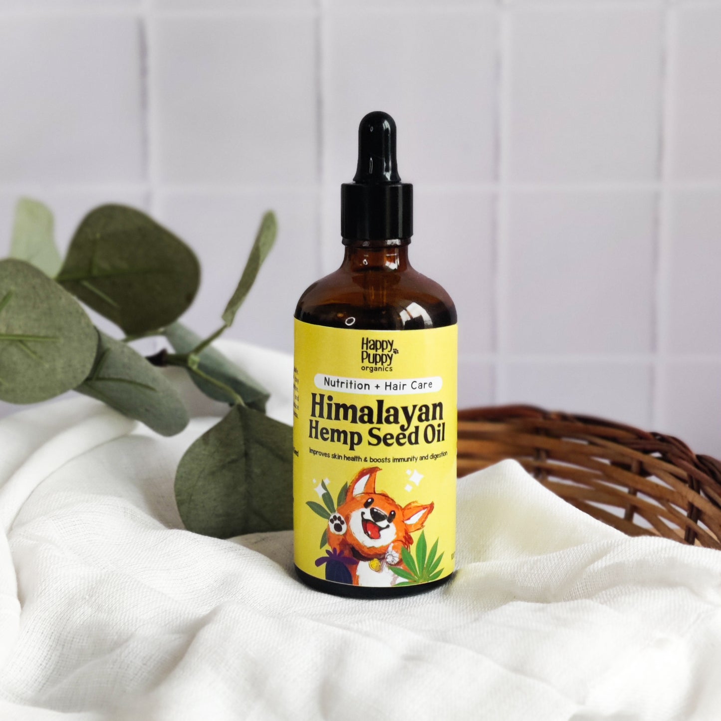 Happy Puppy Organics Hemp Seed Oil for Dogs - 100ml