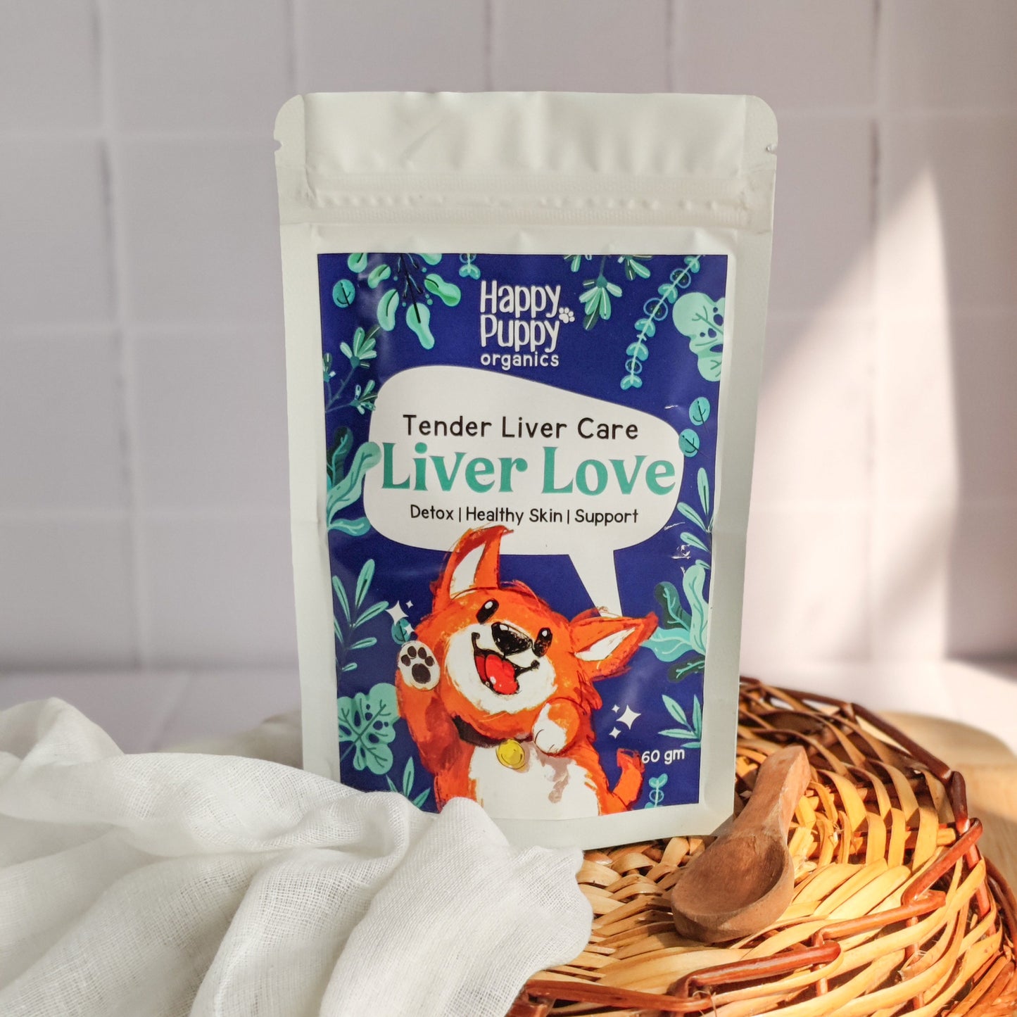 Happy Puppy Organics Liver Love Herbal liver support supplement for Dogs - 60g