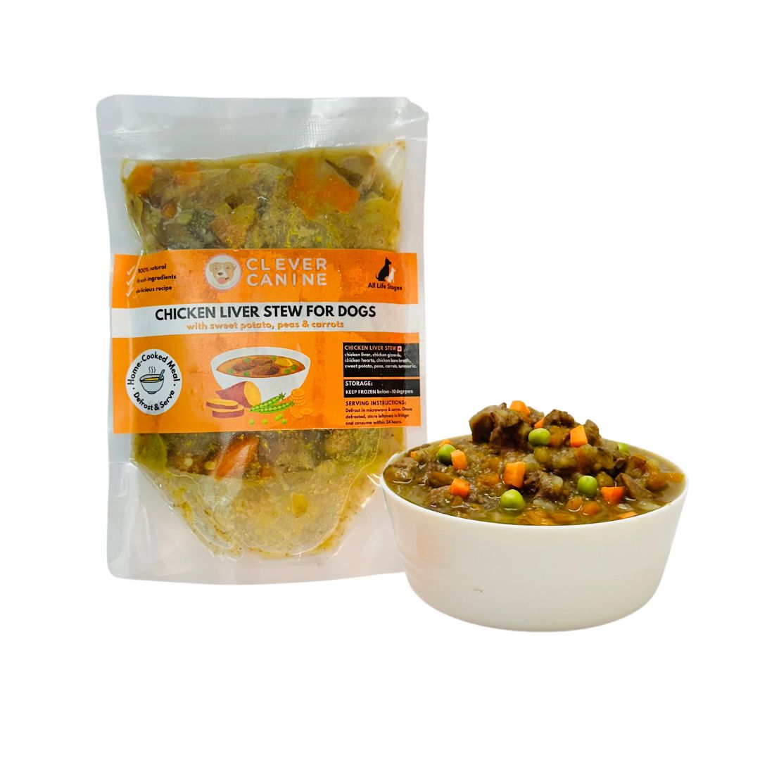 Clever Canine Chicken Liver Stew Food Topper for Dogs and Cats