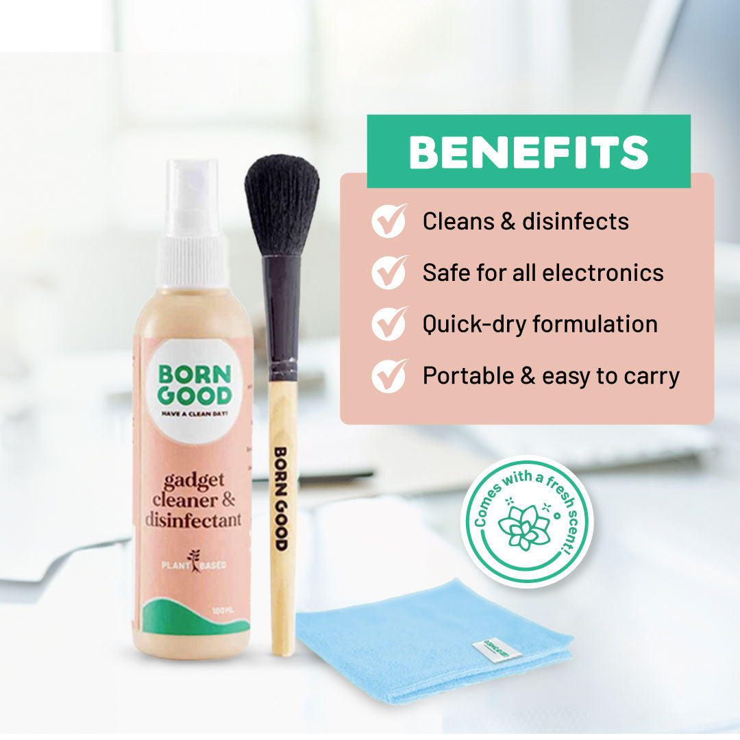 Born Good 3 in 1 Plant-Based Electronics & Gadget Disinfectant Cleaner Kit