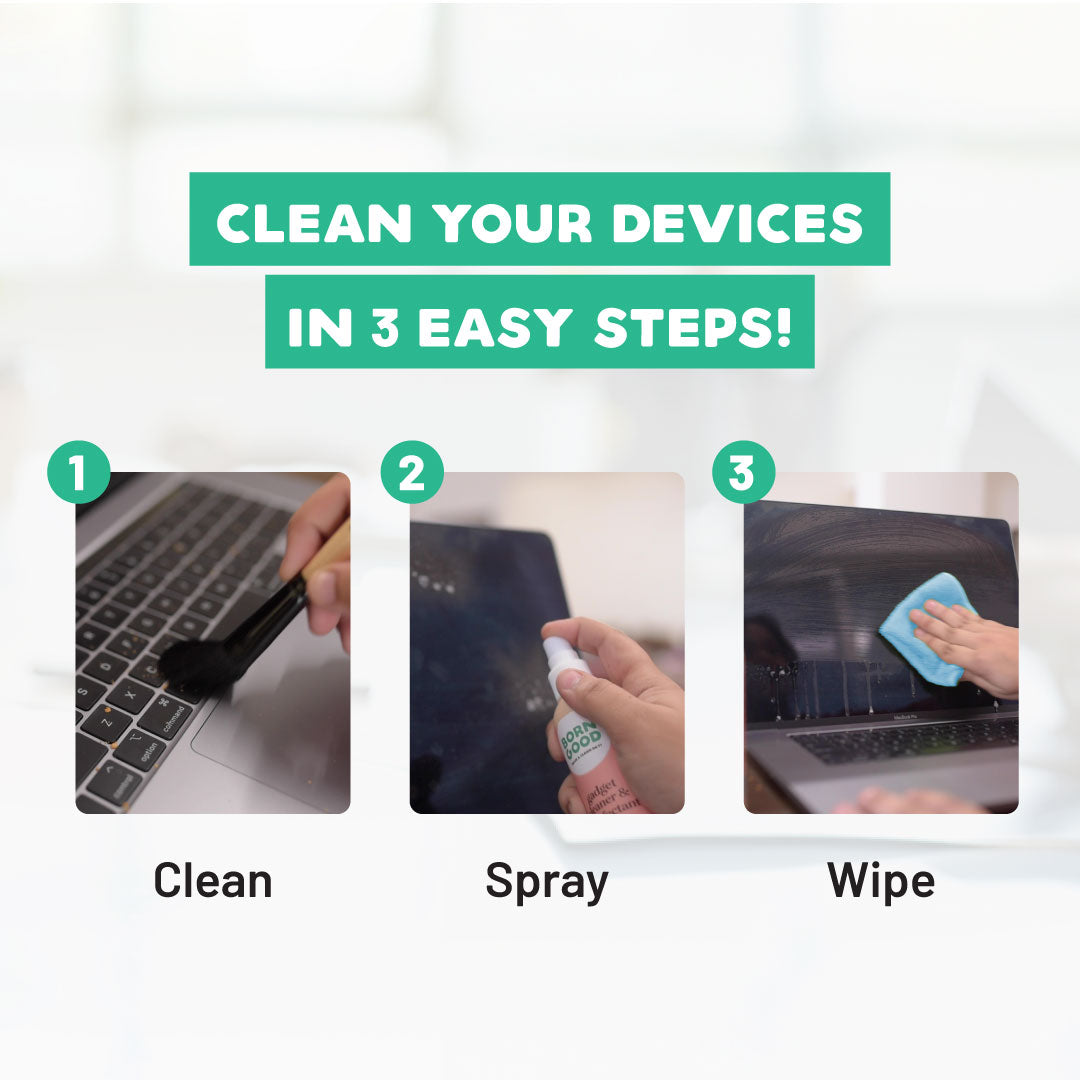 Born Good 3 in 1 Plant-Based Electronics & Gadget Disinfectant Cleaner Kit