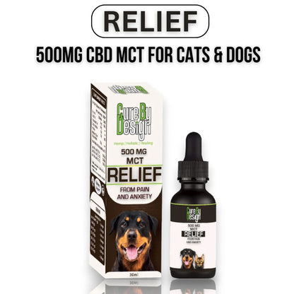 Cure By Design Relief CBD MCT for Dogs and Cats - 500mg