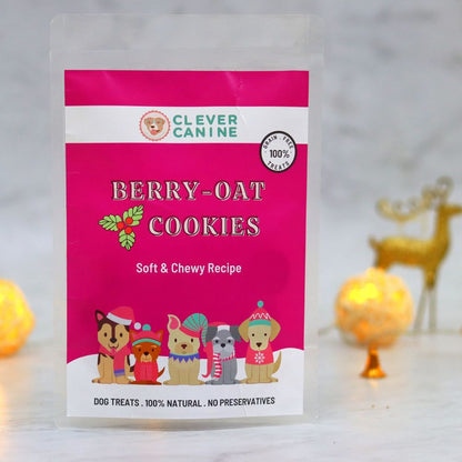 Berry-Oat Cookies Holiday Doggie Treats