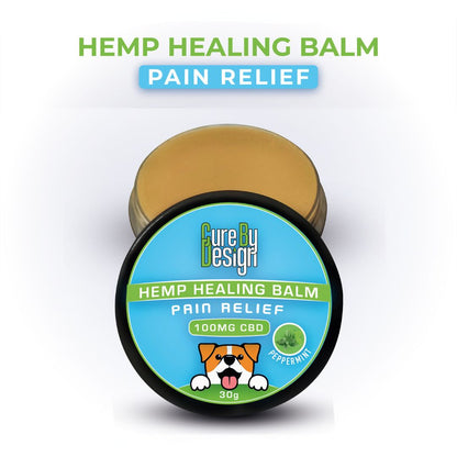 Cure By Design Hemp Healing Balm for Dogs – Pain Relief - 100mg CBD