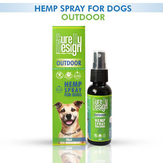 Cure By Design Natural Hemp Anti Tick and Flea Spray for Dogs