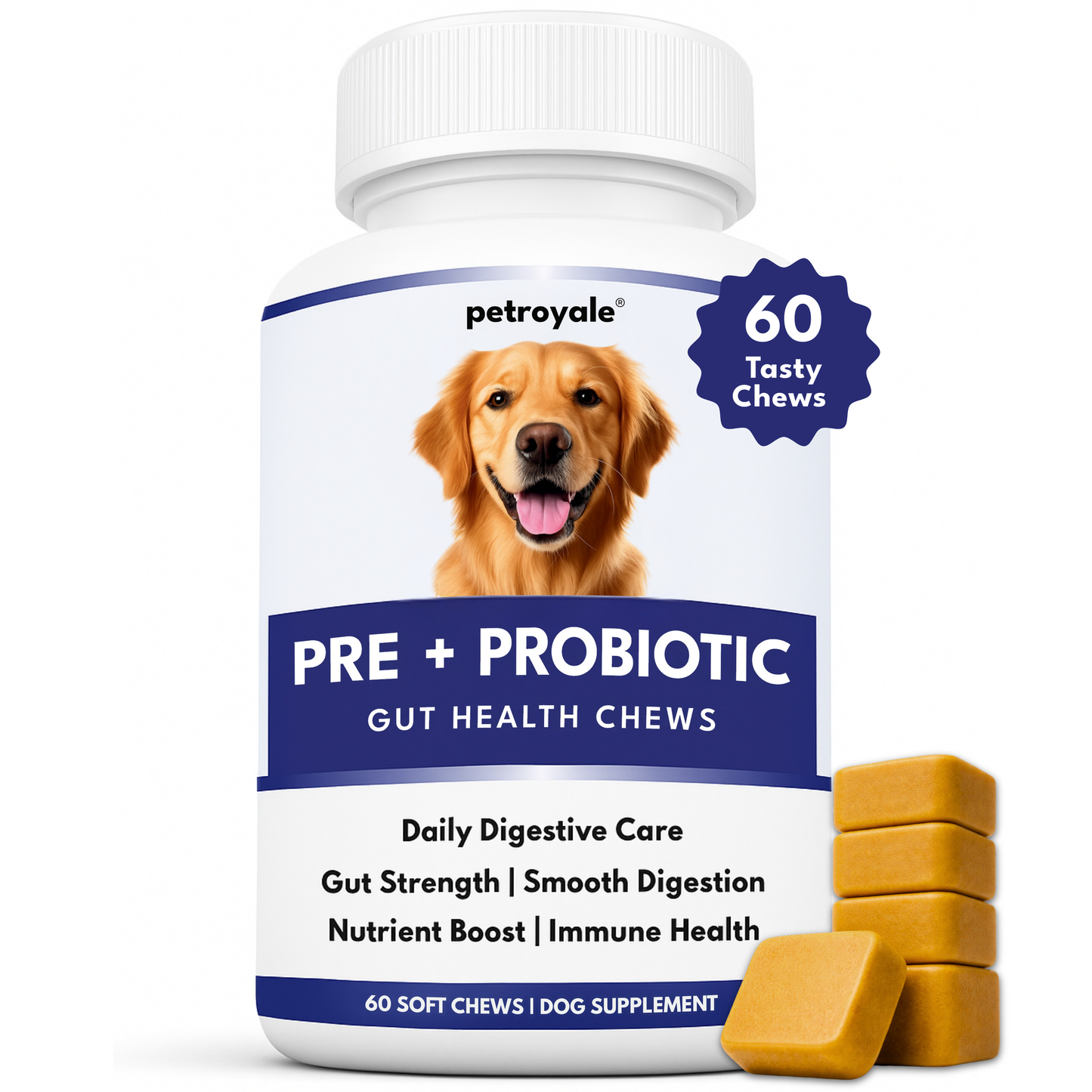 Petroyale Pre+Probiotic Soft Chews for Dogs - Complete Gastro Care