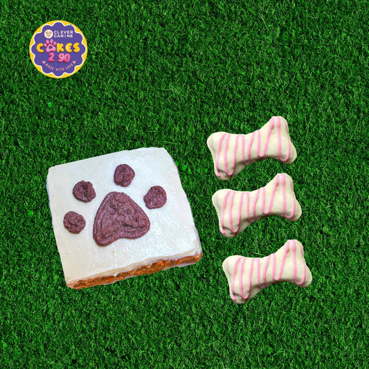 Clever Canine Cakes2Go Small Bites Combo for Dogs and Cats - Set of 4 Pastries