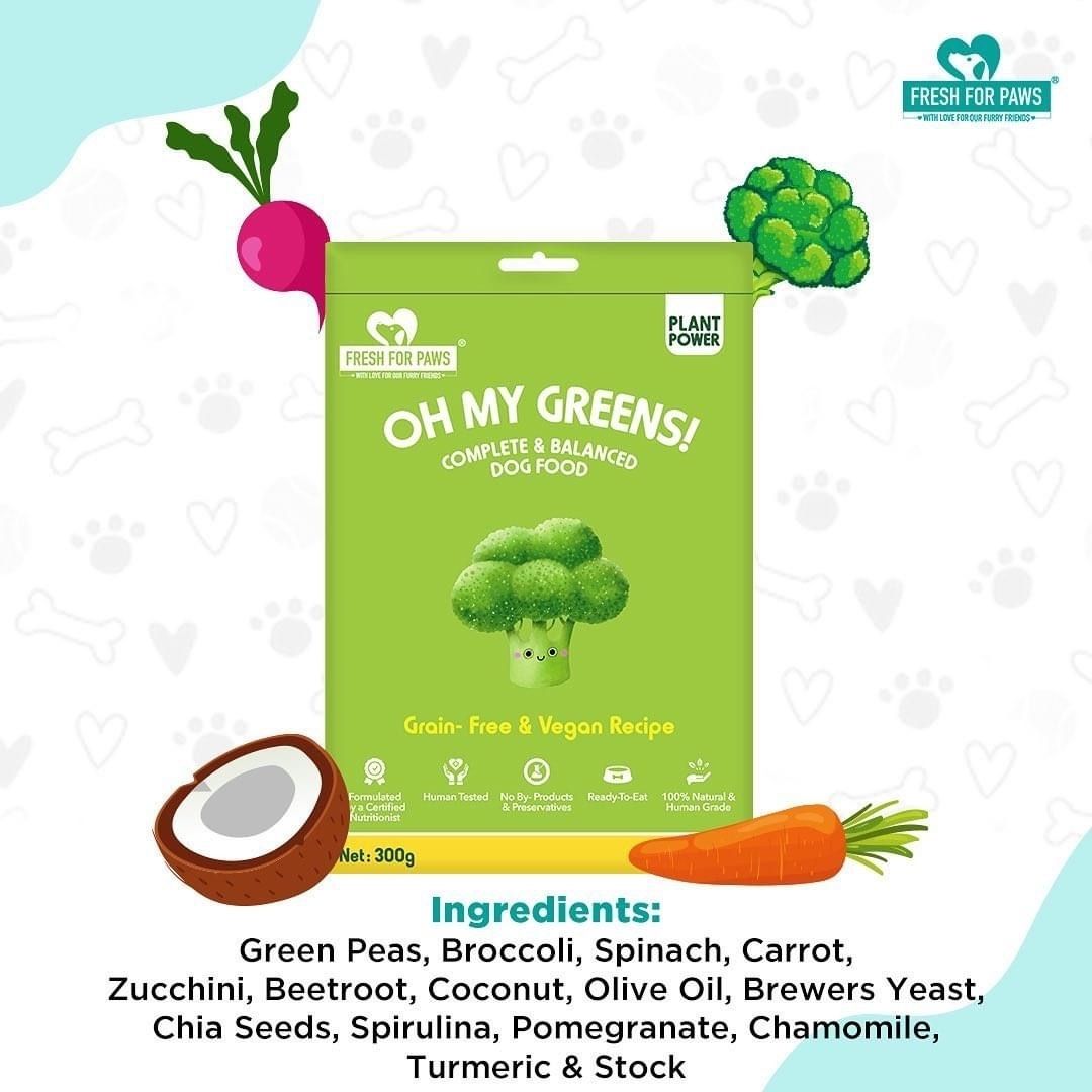 Fresh For Paws Wet Food for Dogs - Oh My Greens!