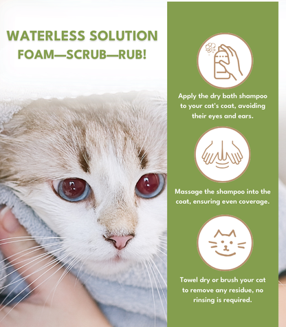 Dry Bath Foam Shampoo for Cats