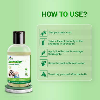 Pet Natural Remedies Auraglow Moisturizing Shampoo For Dogs and Cats