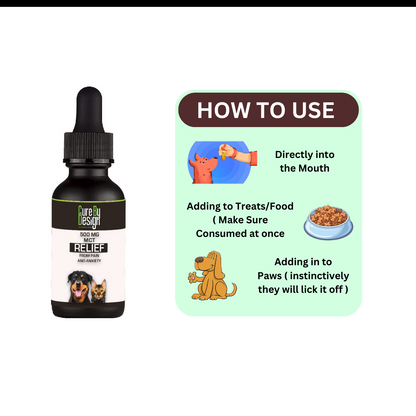 Relief 500mg CBD MCT for Cats & Dogs