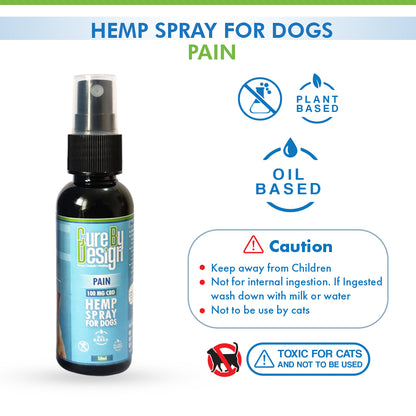 Cure By Design Hemp Spray for Dogs – Pain 100mg CBD