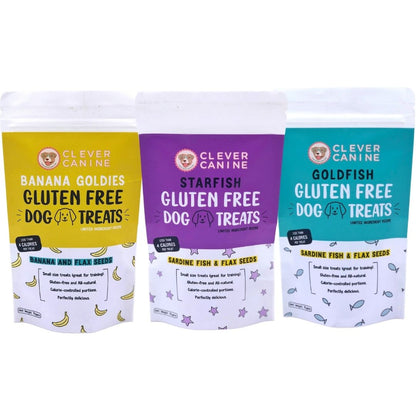 Clever Canine Calorie Controlled Gluten Free Dog Treats Snacker Bundle - Pack of 3