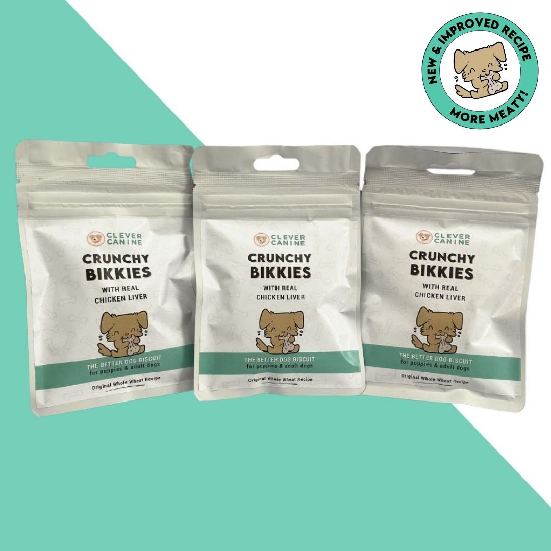 Clever Canine Crunchy Bikkies Dog Biscuits - Taster Pack of 3