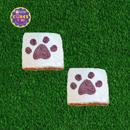 Clever Canine Cakes2Go Peanut butter 'n' Carrot Cake Slice for Dogs and Cats - Set of 2 pastries
